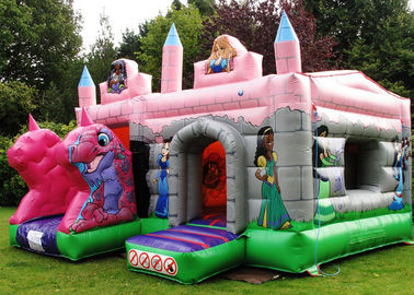 Logo In ấn Pink Fairytale Bounce Và Slide Inflatable Combo Castle cho trẻ em