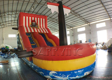 Red Inflatable Pirate Thuyền / Inflatable Pirate Ship Thành Phố Vui Vẻ Inflatable Sân Chơi