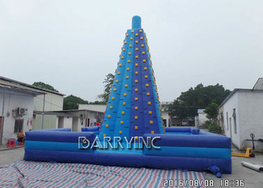 Trẻ em chơi trò chơi thể thao inflatable Bơm hơi khổng lồ màu xanh trò chơi leo núi