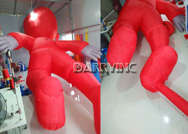 Ce cấp giấy chứng nhận ngoài trời khổng lồ quảng cáo inflatables đỏ inflatable anh hùng phim hoạt hình
