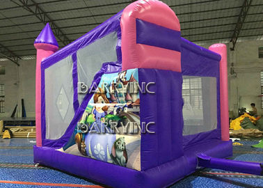Lâu đài màu hồng công chúa Inflatable Bouncer trượt Combo với 18 OZ Vinyl PVC Chất liệu
