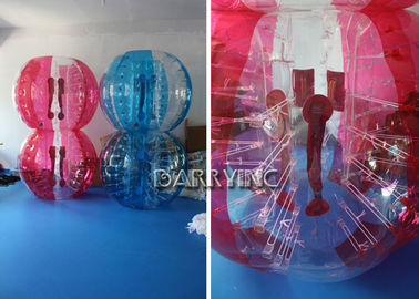 Ngoài trời đồ chơi trẻ em inflatable 1.8m TPU vật liệu một nửa màu xanh bong bóng bóng / quả bóng bong bóng màu đỏ