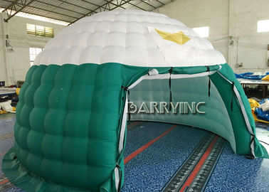 Green White Air Dome Quảng cáo Inflatable Lều PVC Vải Đối với Đảng / Sự kiện