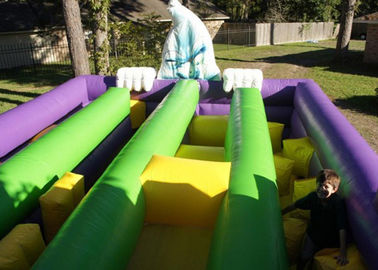 Halloween đầy màu sắc theo chủ đề Khóa học vượt chướng ngại vật inflatable cho trẻ em / người lớn