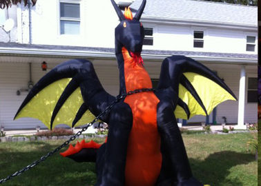 Halloween trang trí 9 Ft.  H Chiếu Inflatable Fire / Ice Dragon Với Wings