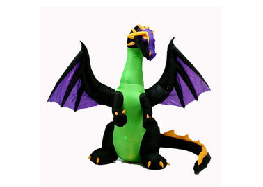 Halloween trang trí 9 Ft.  H Chiếu Inflatable Fire / Ice Dragon Với Wings