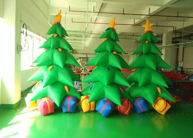 PVC Inflatable Quảng cáo Sản phẩm Inflatable Giáng sinh Snowman / Cây