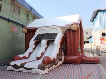 Giáng sinh Inflatables Trang trí Bounce Nhà Slide Combo Với Slide Trong mùa đông