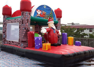 Jungel Inflatable Toddler Sân chơi, Santa Claus House Lâu đài Bouncy ngoài trời