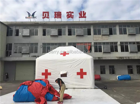 Lều bệnh viện bơm hơi y tế Pvc Tarpaulin Chống nước cho trường hợp khẩn cấp