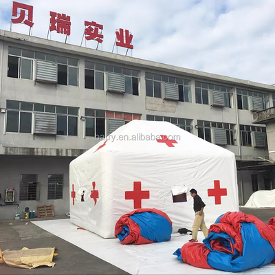 Lều bệnh viện bơm hơi y tế Pvc Tarpaulin Chống nước cho trường hợp khẩn cấp