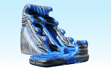 Quái vật Inflatable Big Water Slides Đối với trẻ em, Trượt nước Inflatable Màu xanh và màu xám