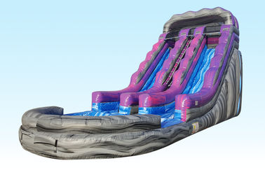 19Ft Tím Inflatable nước Slides Summer Splash Với Logo In ấn