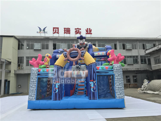 0,55mm PVC Bouncer thương mại ngoài trời Sea World Inflatable Kids Slide Đồ chơi