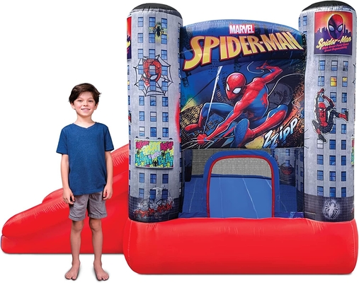 Bouncer ngoài trời PVC 0,55mm Marvel Spider Man Kids Bounce House With Slide