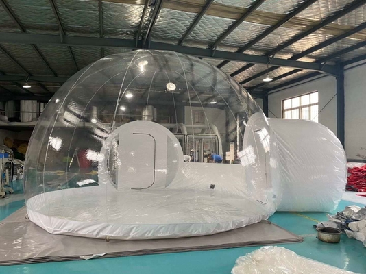Lều bơm hơi PVC 1mm Cấp thương mại Clear Eco Dome Camping Bubble Tent