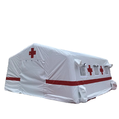 Tấm bạt Pvc kín khí Chữ thập đỏ Bệnh viện Lều bơm hơi Lều sơ cứu