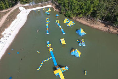 Logo In ấn Customized Inflatable thể thao dưới nước / Aquapark Đối với hồ PVC Tarpaulin
