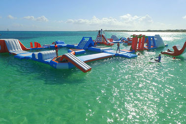 PVC Tarpaulin Aquaglide Công viên nước Inflatable / công viên nước inflatable cho hồ bơi