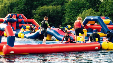 OEM Red Inflatable Floating Công Viên Nước Aflex Aqua Phiêu Lưu Công Viên Nước Trò Chơi Cho Biển