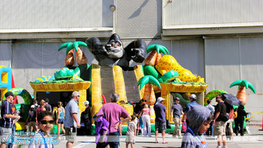 Giant King Kong Inflatable Combo Childrens Lâu Đài Bouncy Với Slide