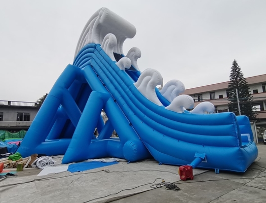 Chủ đề phim hoạt hình Trượt nước bơm hơi khổng lồ cho vật liệu bạt PVC ngoài trời dành cho người lớn