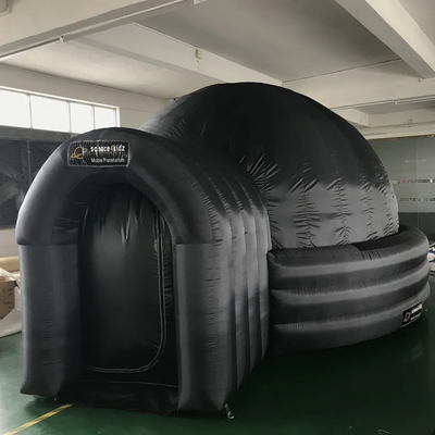 Vải Oxford Air Blow Up Tent Black Inflatable Dome Projectarium Cinema Lều rạp chiếu phim