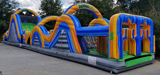 PVC Inflatable 5k Bounce House Khóa học vượt chướng ngại vật dành cho trẻ mới biết đi Máy thổi khí