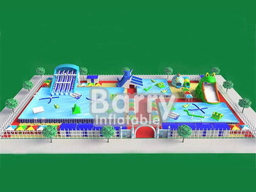 Thương mại inflatable công viên nước thiết bị, khung kim loại inflatable công viên giải trí