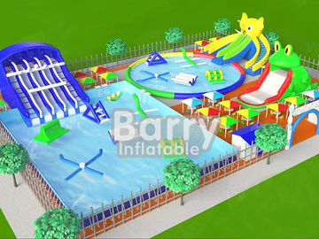 Thương mại inflatable công viên nước thiết bị, khung kim loại inflatable công viên giải trí