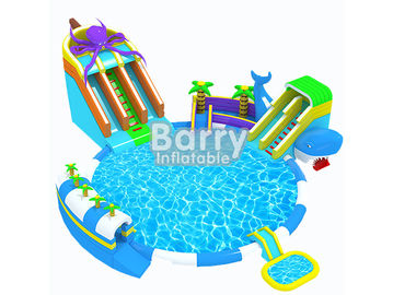 Thương mại cấp Kids Octopus Inflatable Công viên nước, Inflatable Slide Park Đối với Fun