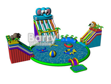 Trẻ em mùa hè chơi trò chơi công viên, voi công viên nước inflatable với CE, EN14960