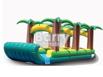 Thương mại đôi ngõ Jungle Inflatable Blow Up nước Slides 0.55mm bạt PVC