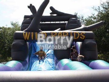 An toàn Wild Rapids Inflatable Slides nước với vòng bơi / Air Blower
