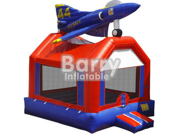 An toàn Kids Sân chơi Máy bay Inflatable Bouncers Dễ dàng lắp ráp / đóng gói