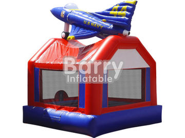 An toàn Kids Sân chơi Máy bay Inflatable Bouncers Dễ dàng lắp ráp / đóng gói