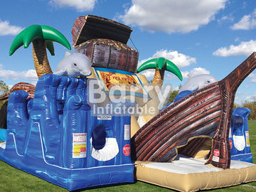 Kho báu đảo các khóa học trở ngại inflatable rừng tàu cướp biển inflatable bouncer
