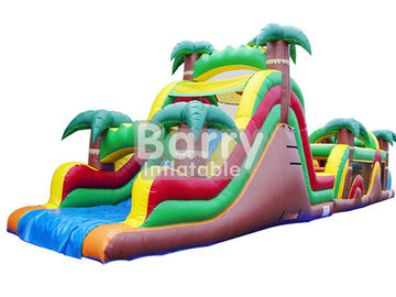 Các khóa học trở ngại của Jungle Inflatable / Khóa học trở ngại Jumpers Với Slide