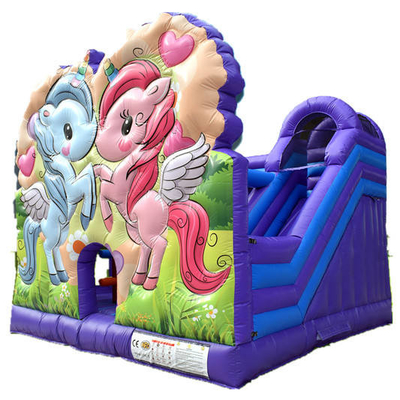 Sân sau Unicorn Bouncy Castle Thuê Inflatable Bouncer House Kids