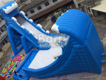 Blue Wave 36 * 20 * 15m khổng lồ trượt nước inflatable với hồ bơi CE / UL Blower