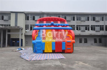 Dual Lanes Seaworld Theme Nước Inflatable Slides Không Thấm Nước Cho Inground Pool