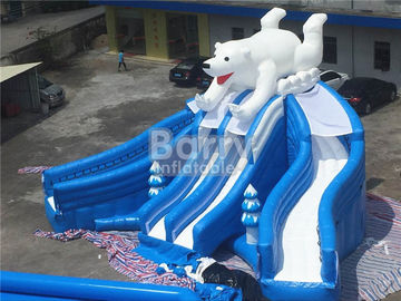 Ngoài trời Gấu Giant Inflatable Công viên nước Với EN14960 0.55mm PVC Tarpaulin Chất liệu