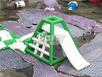 4.8m cao inflatable đồ chơi nước inflatable nước nhảy tháp với trượt nước