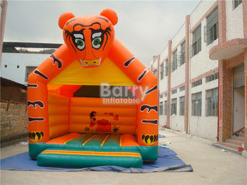 Yếu tố giải trí Bouncy Inflatable nhà Tiger Pattern PVC Tarpaulin 0.55mm