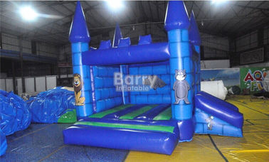 Mickey Mouse Inflatable Bouncer Màu Xanh Inflatable Nhảy Nhà Với Slide