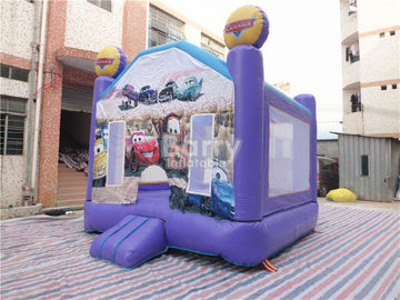 Xe hơi ngoài trời Lâu Đài Bouncy Inflatable An Toàn Chuyên Nghiệp Màu Tím Nhà Bounce Bên