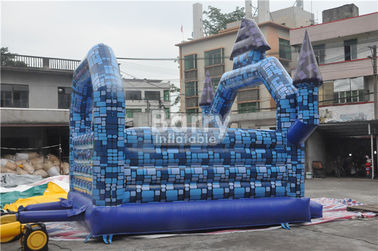 0.55 mét PVC Inflatable Bouncer Khối Màu Xanh Lâu Đài Nhà Bouncy Cho Lễ Hội Halloween