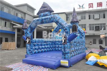 0.55 mét PVC Inflatable Bouncer Khối Màu Xanh Lâu Đài Nhà Bouncy Cho Lễ Hội Halloween