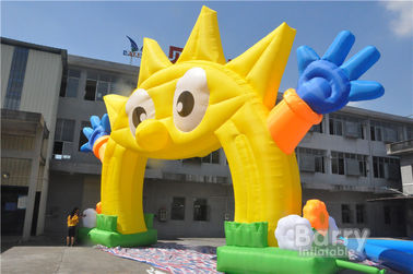 Hình dạng phim hoạt hình màu vàng Arches Inflatable cho quảng cáo / Inflatable Entrance Arch cho sự kiện