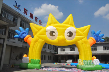 Hình dạng phim hoạt hình màu vàng Arches Inflatable cho quảng cáo / Inflatable Entrance Arch cho sự kiện